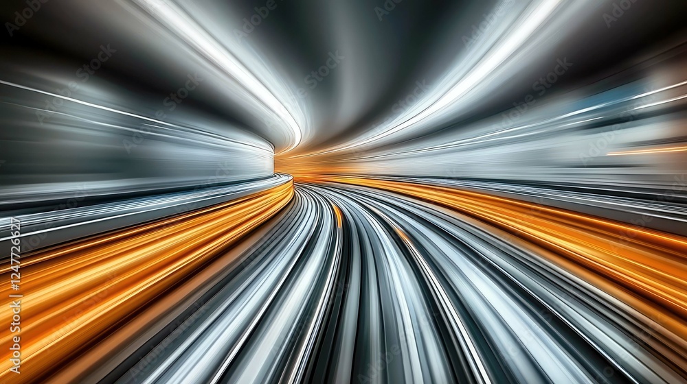 Poster speed and motion: a dynamic abstract of a high-velocity train journey through a tunnel