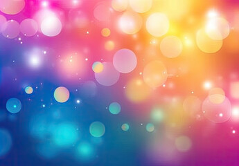 Fototapeta premium Vibrant Multicolor Bokeh Effect with Soft Glow