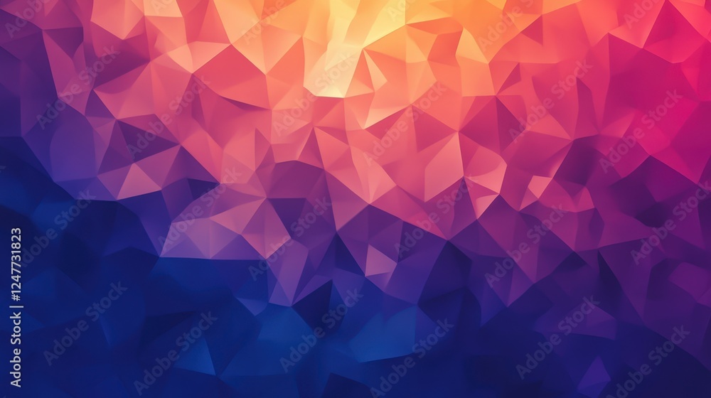 Poster colorful abstract geometric background with dynamic triangular shapes