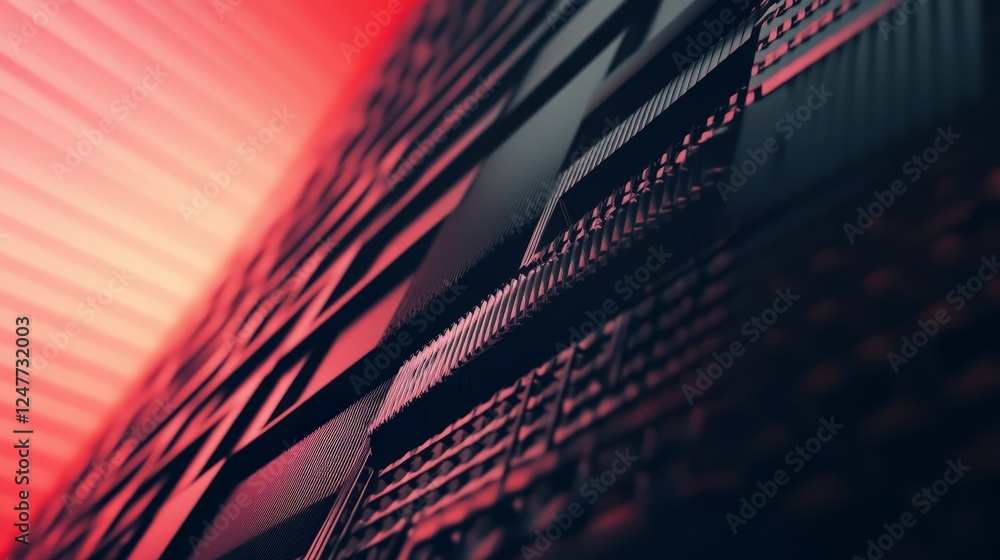 Poster abstract textured surface with red and black gradient colors