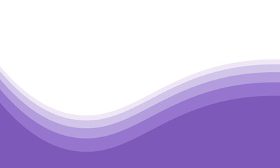 Obraz premium Purple business wave banner on white background, flat purple gradation. wavy background