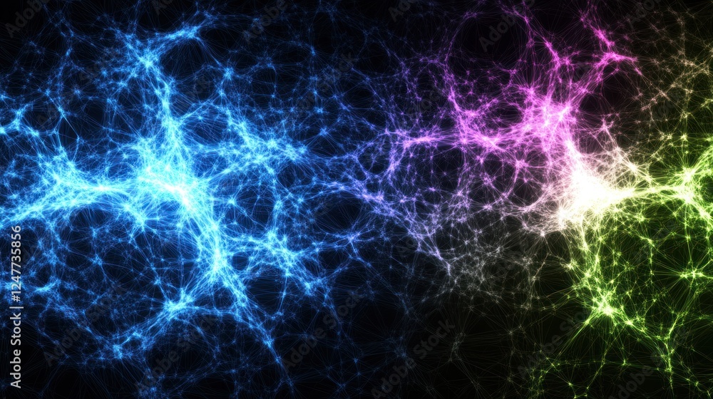 Poster abstract luminous network: interconnected nodes of light