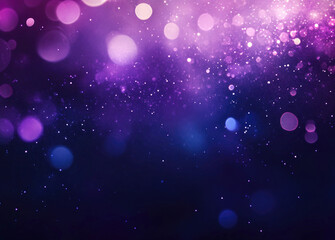  Abstract Purple and Blue Bokeh Background with Sparkling Lights
