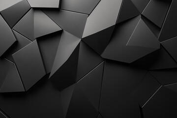Fototapeta premium Abstract black geometric pattern with sharp angular shapes