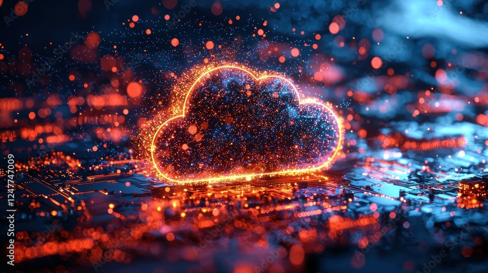Aufkleber fiery cloud computing data center network