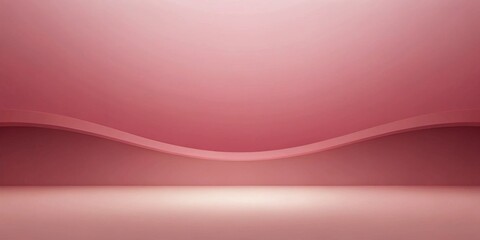 Obraz premium Abstract Pink Studio Backdrop with Gentle Curves for Product Display and Presentation
