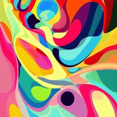 Obraz premium Abstract Colorful Swirling Fluid Design Art