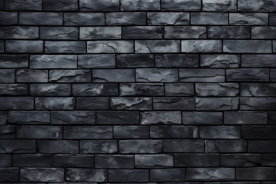 Abstract black brick wall texture background
