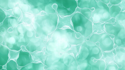 Abstract green molecular structure background