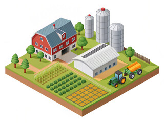 Obraz premium isometric view of farm 