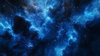 Beautiful Abstract Cosmic Space Background with Rich Blue Tones