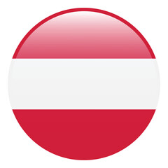 Austria flag. Austria circle flag logo icon computer vector illustration design. 3d flag.