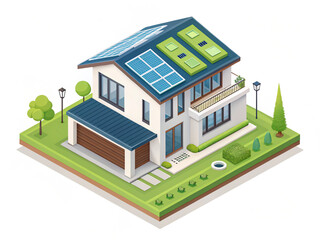 vector isometric house