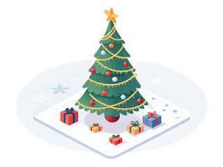 blue christmas tree