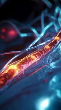 Vertical video Cath Lab Technology, 3D Animation of Angioplasty and Stent Placement