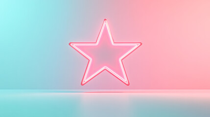 Obraz premium Neon star decoration modern space graphic design soft lighting abstract view