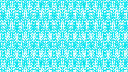 青海波　水色　波　和柄　テキスタイル　和風