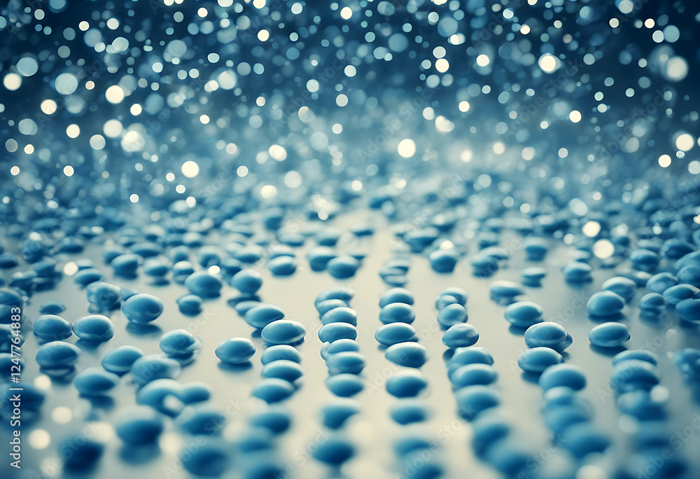 Poster digital background blue dots creative dot web design banner three-dimensional rendering render illus