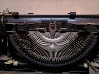 The old typewriter is broken