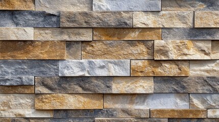 Textured Stone Wall: A Multi-hued Tapestry of Natural Stone