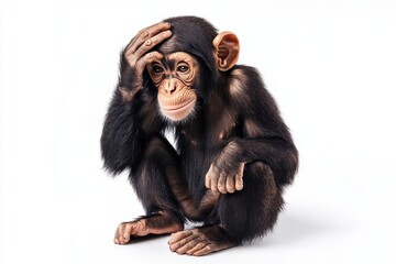 Fototapeta premium Monkey isolated on white background