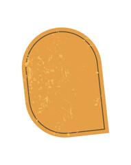Obraz premium Bold abstract brutalist shape sticker. Modern grunge texture creates a striking element. This figure showcases contemporary brutalism in a unique form, perfect for y2k graphic applications.