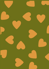 Colorful background with cute and cheerful heart pattern, Valentine's day theme love pattern background