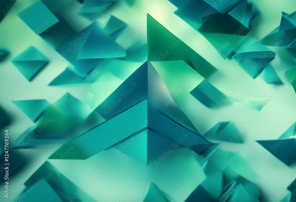 Poster background pattern abstract blue green layers triangle geometric website angle design business layou