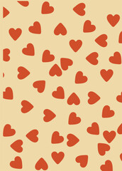 Colorful background with cute and cheerful heart pattern, Valentine's day theme love pattern background