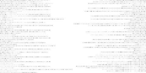 Binary code zero one abstract matrix white background with binary computer code.