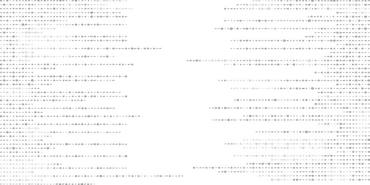 Binary code zero one abstract matrix white background with binary computer code.