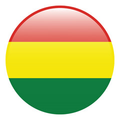 Bolivia flag. Bolivia circle flag logo icon computer vector illustration design. 3d flag.