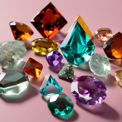 Fototapeta premium Gems shapes