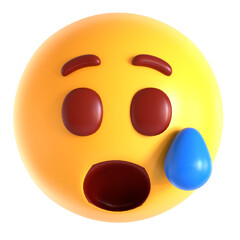 nervous face emoji 3d icon illustration