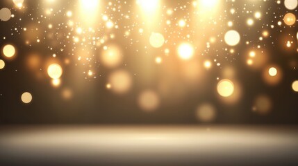 Golden Lights Sparkling Background Abstract Texture