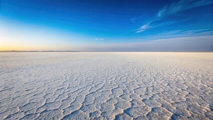 Endless white salt flats with distant Himalayan mountains in Rann of Kutch , himalayas