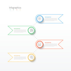 Infographic 4 options design elements for your business data. Vector Illustration.