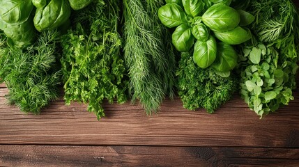 Fresh Herbs Rustic Wood Cooking