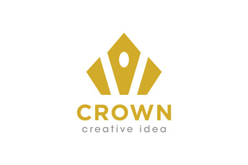 Creative Crown Concept Logo Design Template