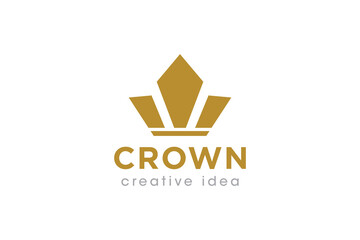 Creative Crown Concept Logo Design Template