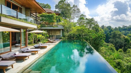 Luxury Villa with Infinity Pool and Jungle Views in Bali