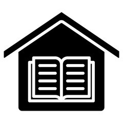 Home Study Glyph Icon