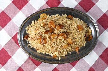 dinner healthy food rice meat salad seasoning taste