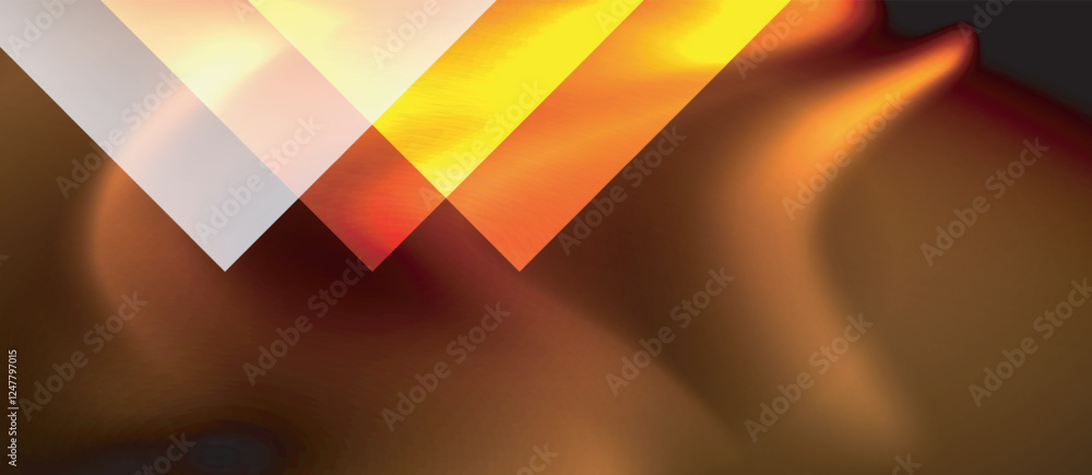 Poster glass squares with neon shiny light abstract background
