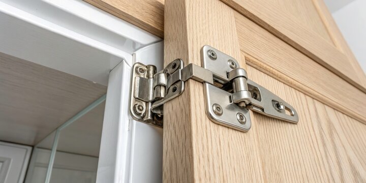 Kitchen Cabinet Hinge, Metal Furniture Hardware, Wood Door Hinge, Cupboard Hinge, Door Hinge, Isolated Hinge, White Background Hinge, Furniture 