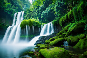 Obraz premium 滝の奥深く