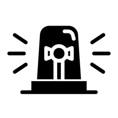 police siren glyph icon