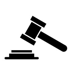 prosecutors gavel glyph icon