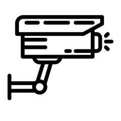 CCTV cameras line icon
