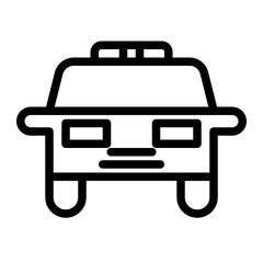 police car line icon